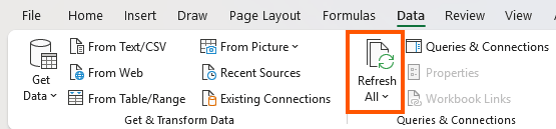 How to refresh PivotTables from multiple data sources in Excel?