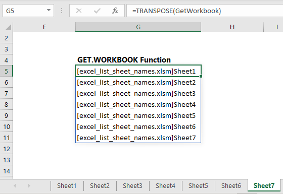 GET.WORKBOOK function results
