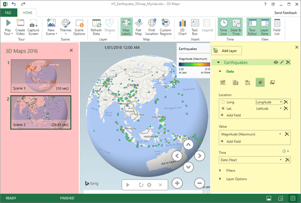 Excel интерактивная карта