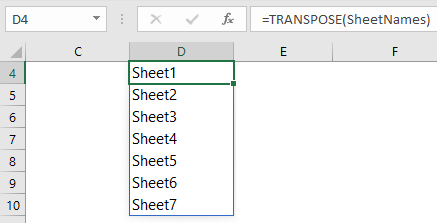 Dynamically List Excel Sheet Names My Online Training Hub