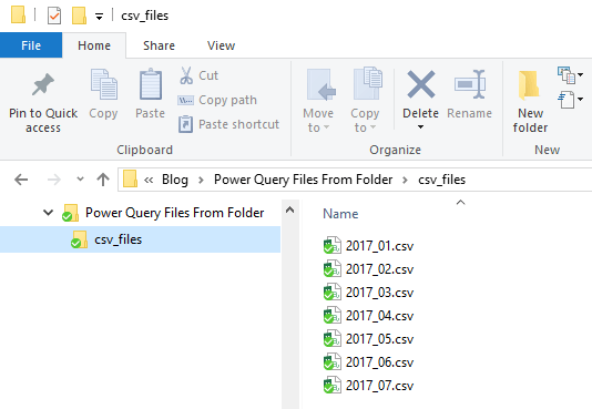 Power Query Get Files from a Folder