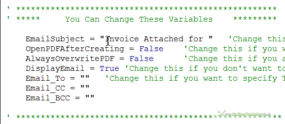 Changing how the VBA code works