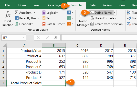 Creating Relative Named Ranges