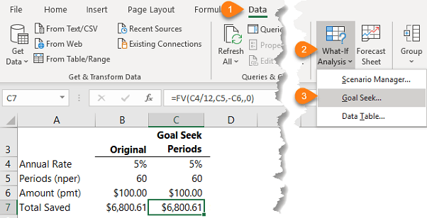 how to usehow to use goal seek excel