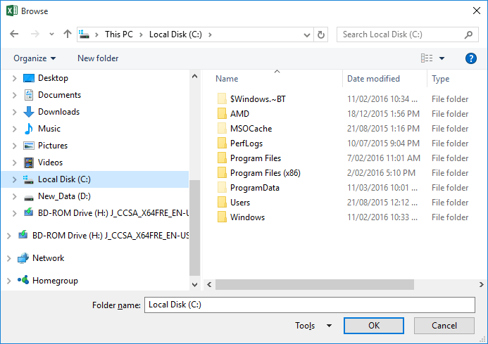 FileDialog asking for folder to save file in