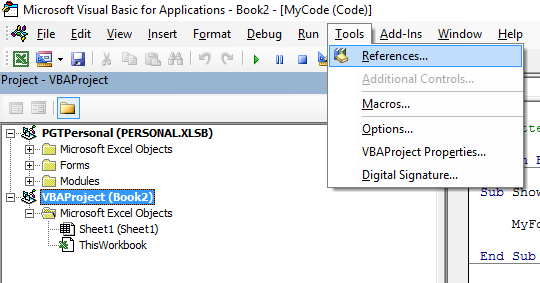 Creating A Reference To Personal Xlsb For Udf S