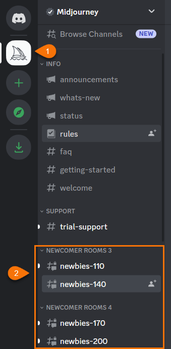Midjourney Discord Channels
