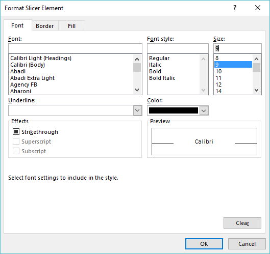 Change Font Size In Excel Slicer