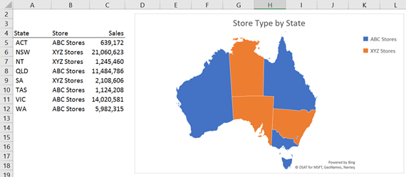 Excel Us Map Chart Free Download