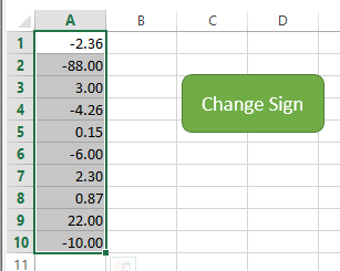 Change the sign of a number