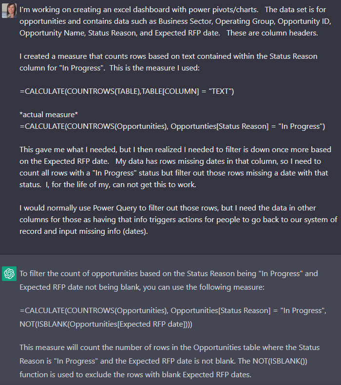 chatgpt for power pivot functions