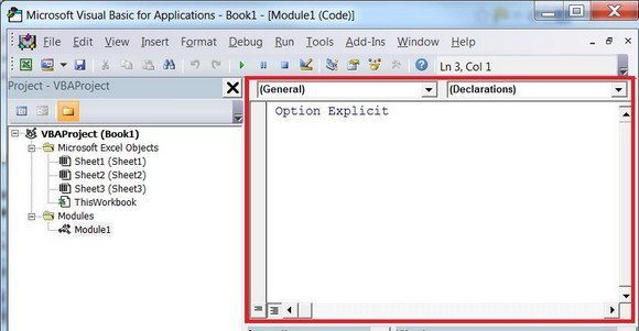 VBA Code Pane