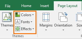 colors, fonts and shape effects