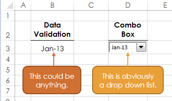 combo box word 2013