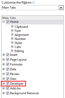 Excel Combo Box