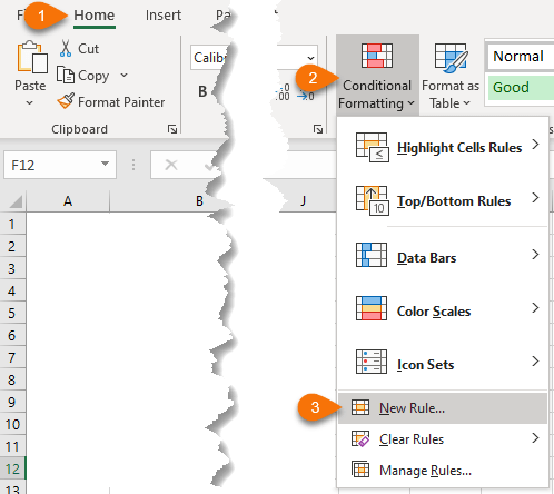 Excel Conditional Formatting formula