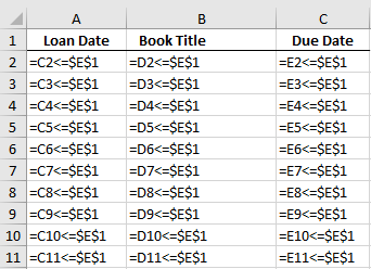 Excel Conditional Formatting formula