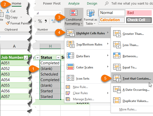 conditional formatting to hide pivottable blanks