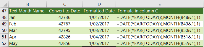 convert abbreviated month name to number