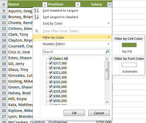 Excel COUNT colored cells