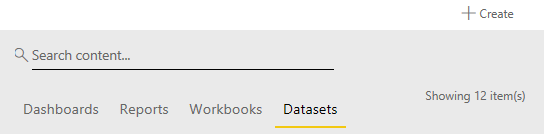 create new power bi dataset