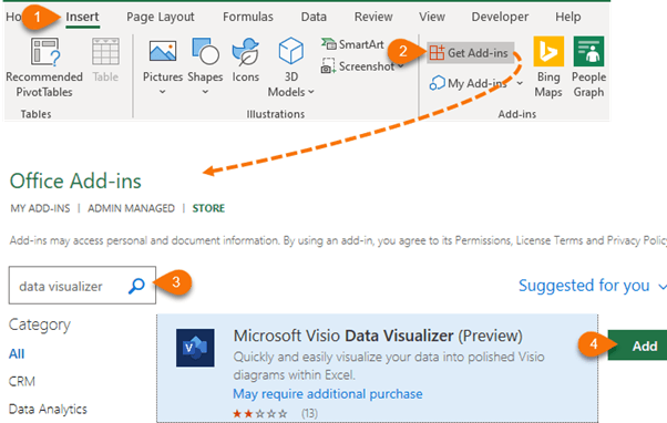 create flowcharts with Visio for Excel Free Add-in