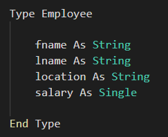 Define Custom Data Type
