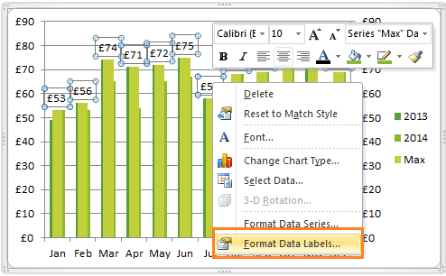 excel for mac change chart label font