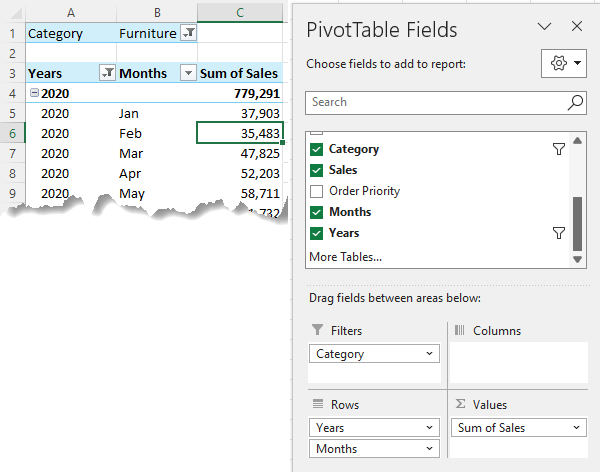 dark theme dashboard pivot table