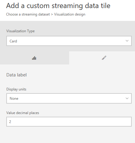 set values for visualization