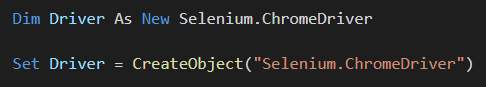 Declare Selenium Driver