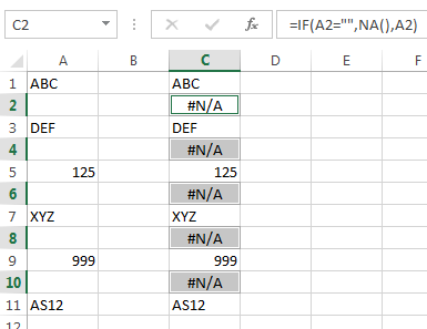 rows containing errors selected