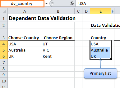 dependent drop down lists