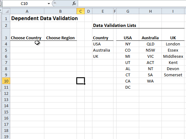 dependent data validation lists