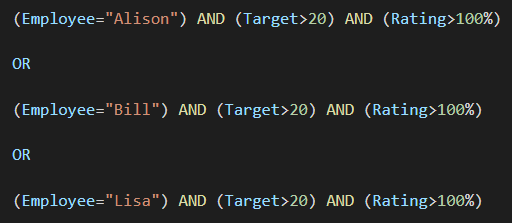 DGET Multi Row Criteria example