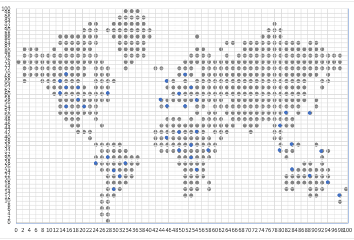 Dot Map Chart Example 4