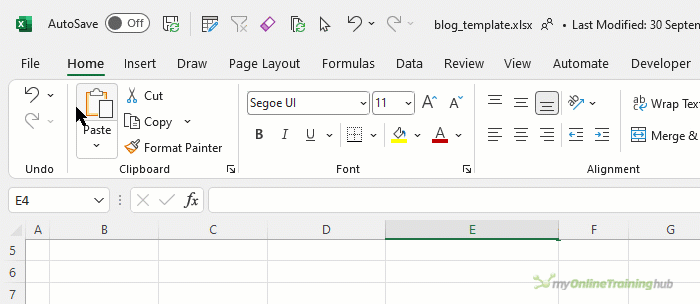 Excel Double click shortcut to hide an unhide the ribbon