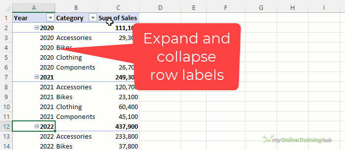 Excel Double click shortcut to drill down on pivot tables
