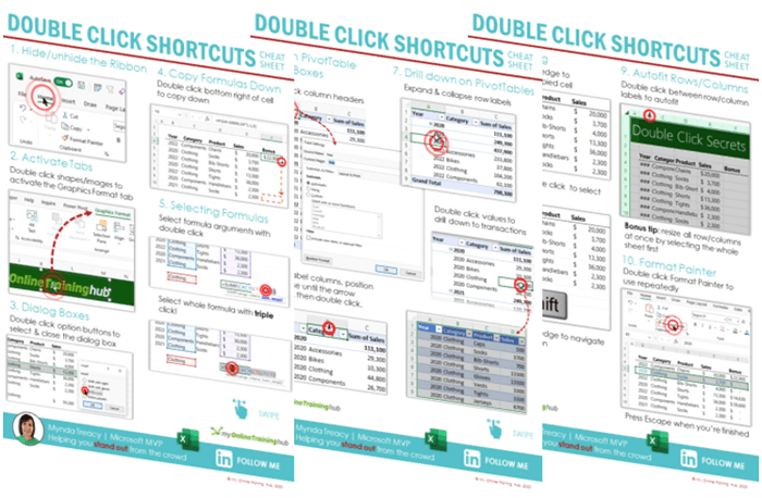 double click cheat sheets