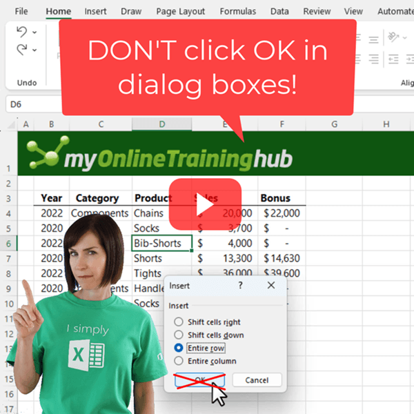 double click dialog box