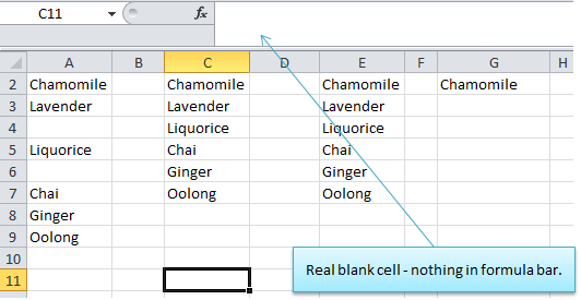 excel extract a list exluding blanks
