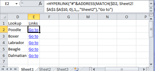 dynamic hyperlink formula