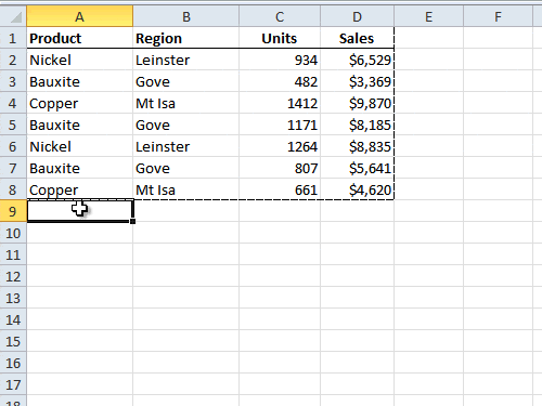 Excel Dynamic Print Area
