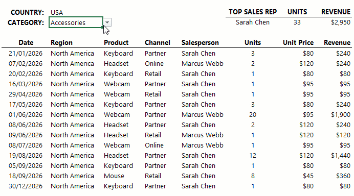 How to create dynamic reports in Excel?