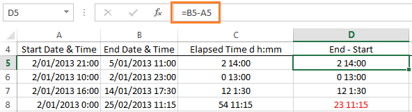 openoffice calculate days hour minutes