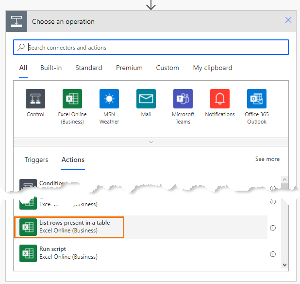 Add new Power Automate step