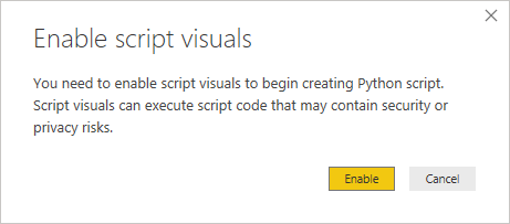 enable script visuals
