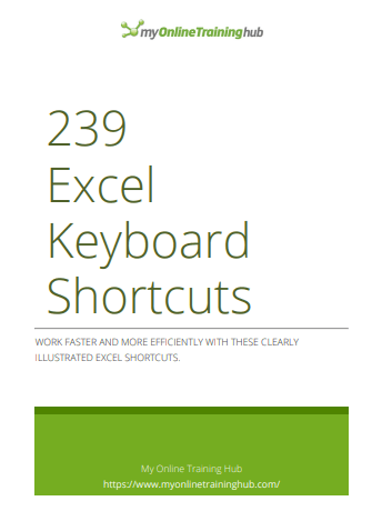 excel control keys list