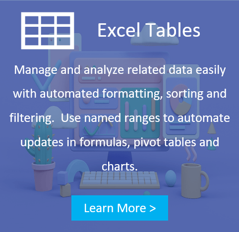 excel tables course