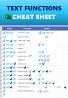 Excel text functions cheat sheet